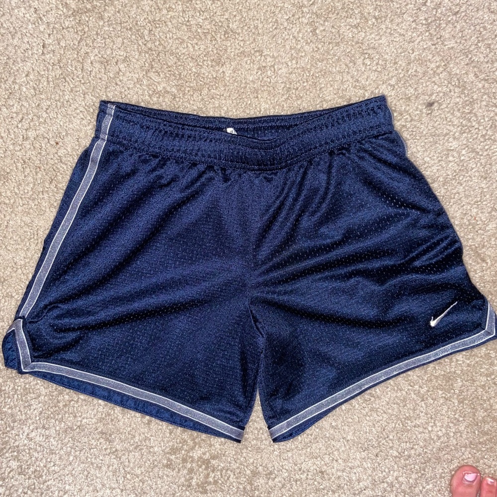 Navy and gray bike shorts